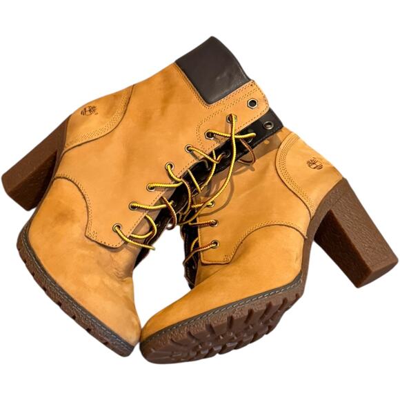 Timberland Allington Mid Lace-Up Boot wheat winter fall style 3.5" heel size 9 - Picture 7 of 16